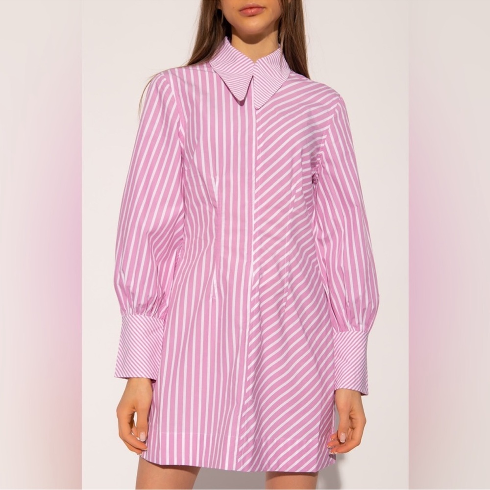Gianni Bini Pink Striped Long Sleeve Dress